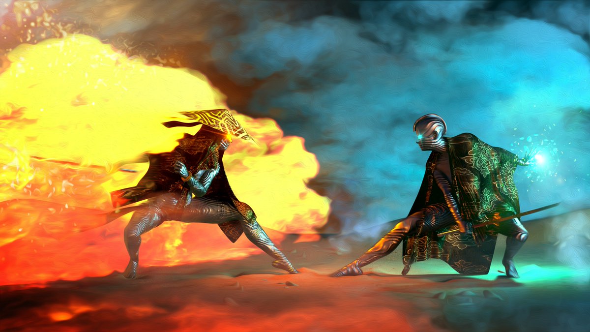 papabeararts's tweet image. "Taiketsu"対決
(C4D/Z-Brush/PS)
1 of 1
Dropping on @SuperRare tonight!

#nft #nftart #raredigitalart #superrare