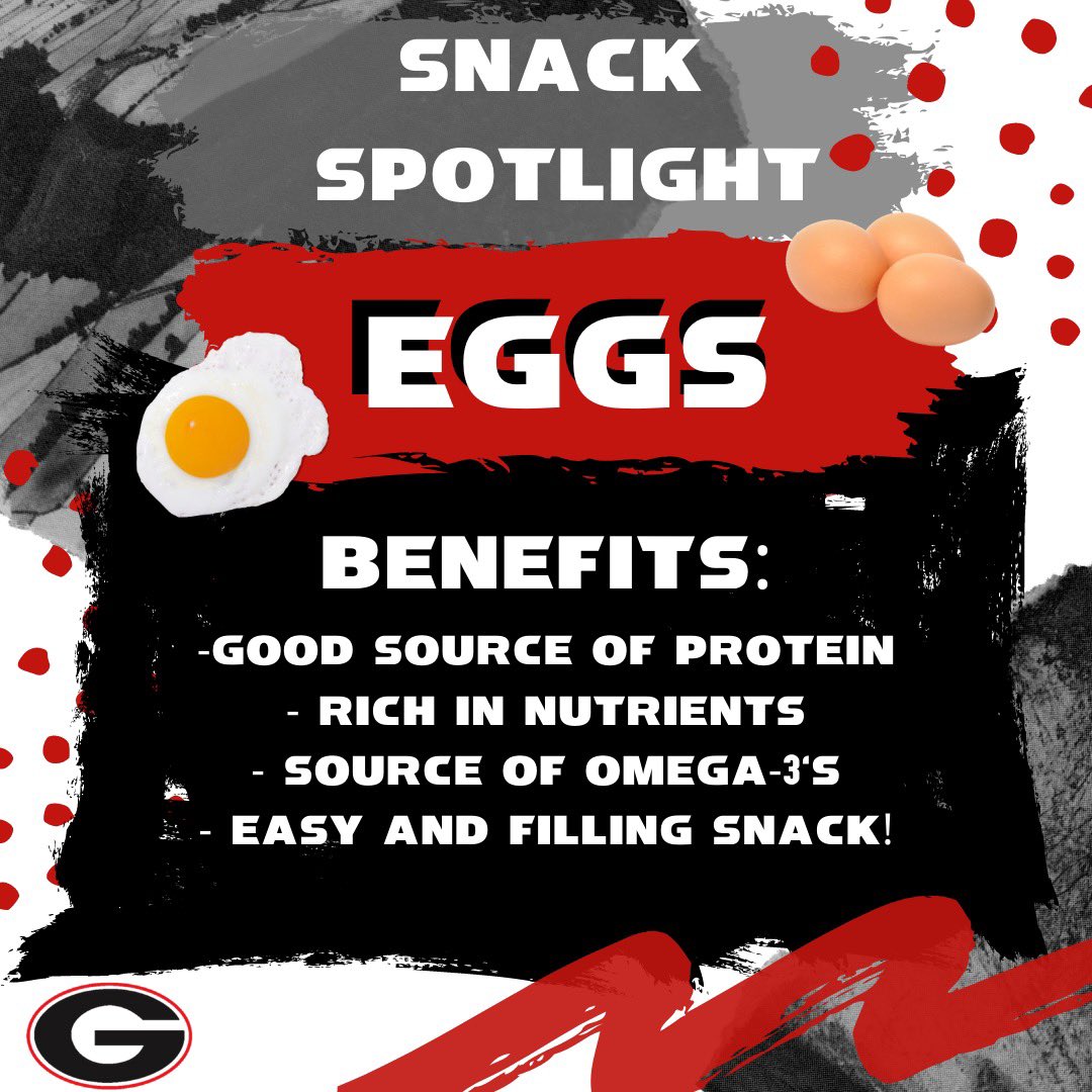 Happy Friday!! Today’s Snack Spotlight is on 🍳EGGS🍳!!! Eggs offer many benefits - check out our Instagram for more info!! 🌟💪✨ #ATD