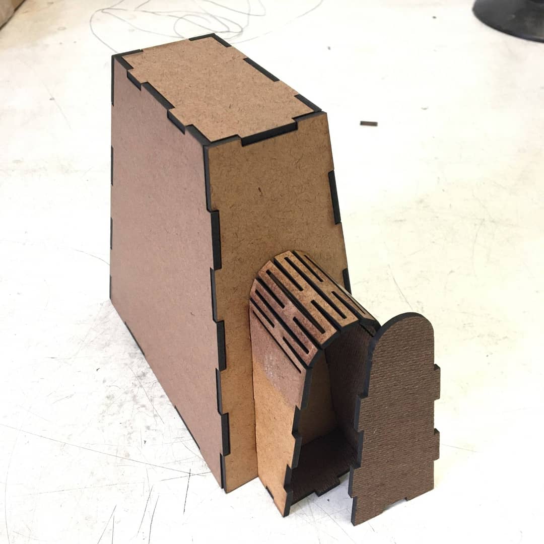 CCLDMakerspace's tweet image. People have been making tools in the Makerspace recently: a laser cut form for a glassblowing mold, a battery pack adapter, industrial candle-making jigs, a cryptocurrency mining rig, and more! #makingtools #ccldmakerspace #makerspace #madeinthesoutherntier