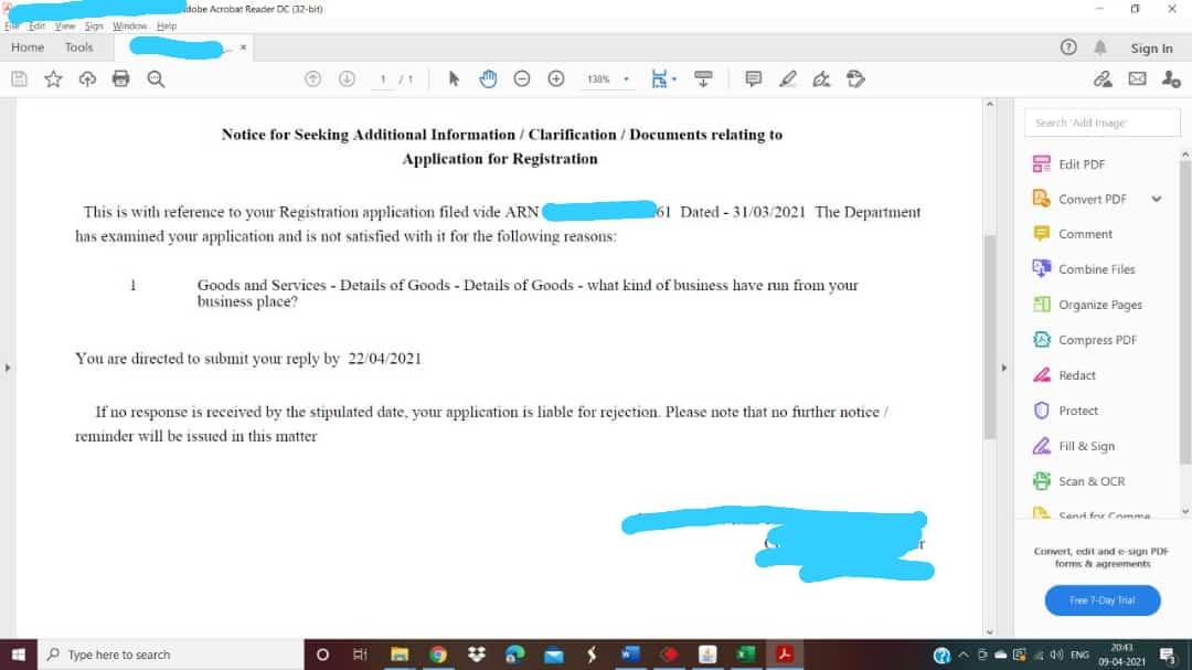 Dear  @cbic_india, here is another one.New business applied for GSTIN. The officer is raising query in the "goods /service tab" that "what kind of business have run from your business place?"HSN is clearly mentioned. Is this query legible?Where is  #EaseOfDoingBusiness