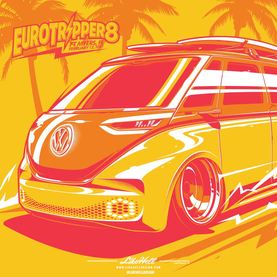 LikeHellDesign's tweet image. Summer vibes with details from the EuroTripper ID Buzz Design ⚡🌤 #likehelldesign