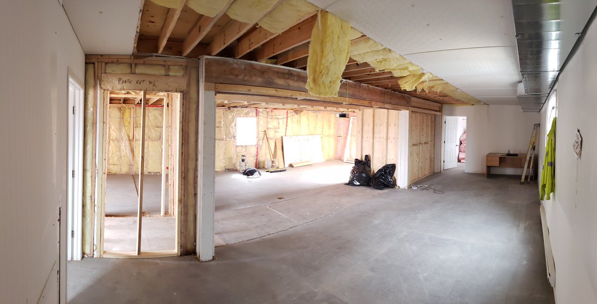 This project was comprised of many tasks for our valued client. LABOR-INC was tasked with fabricating a custom Deck between two site trailers, followed by a full trailer fit-out, which involved blowing out the walls on 2 older trailers, to create one Health and Safety trailer!