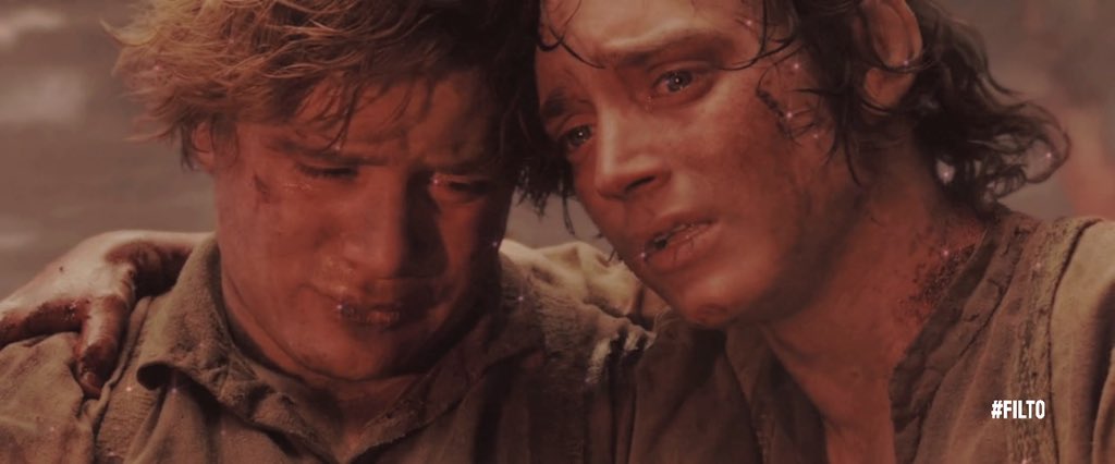 when all is said and done - sam and frodo waiting in mount doom after destroying the ring