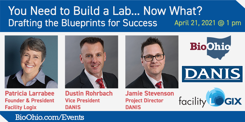 DanisBuilds's tweet photo. Join us on Wednesday, April 21st as Dustin Rohrbach & Jamie Stevenson join @Facility_logix in a discussion about how to successfully find & build a lab space for your growing company.
Register here: https://t.co/GmXK353YRb
#DanisBuilds #BioOhio https://t.co/R3amfoVwUx