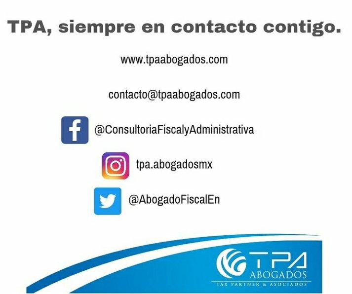 TpaAbogadosMx's tweet photo. Síguenos en nuestras redes sociales.
#TPAcontigo #TPAAbogados #TaxPartner #TaxLawyersmx #TaxLawyers https://t.co/ZGErvyL3t9
