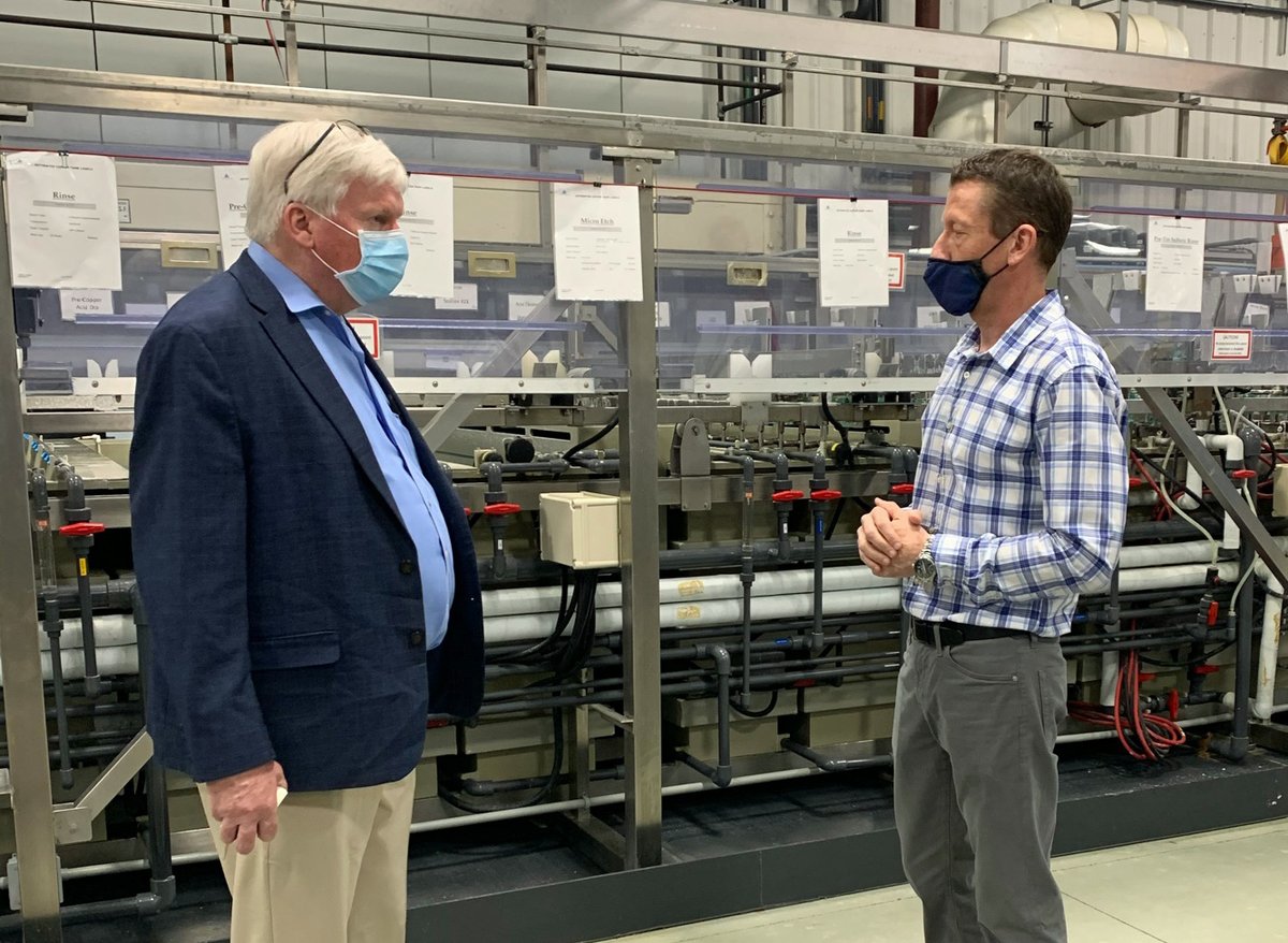 RepGrothman's tweet photo. Multicircuits PCB manufactures high-quality circuit boards right here in #Oshkosh. Thanks for showing me your facility! #Manufacturing #WIWorking https://t.co/muVn3ORFkR