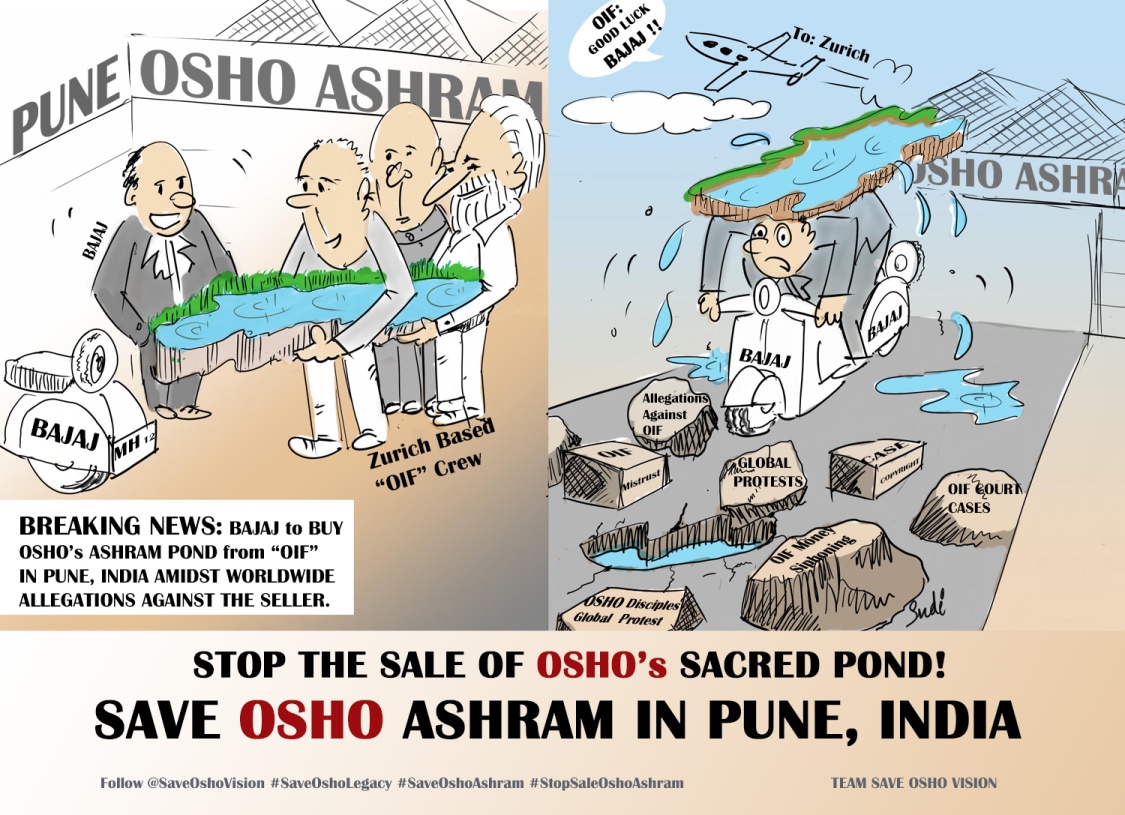 SaveOshoVision's tweet photo. Osho’s Ashram Pune is sacred like Ram Janmabhoomi for millions. Social/Corporate leaders like Bajaj have a larger responsibility towards preserving the nation's heritage. We humbly request not to hurt global sentiments by buying a land from fraudulent foreign trustees of OIF https://t.co/BkdNQrVbWF