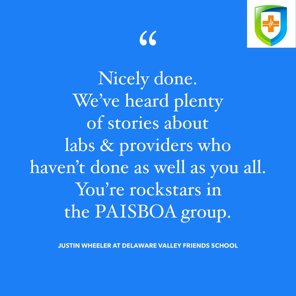 FusionHS's tweet image. Grateful 🙏 for the kind words from client @PAISBOA Delaware Valley Friends School 🏫 who is one of many schools for whom we provide Covid19 testing and critical PPE. Call Mark Rubino at (484) 620-9031 or email mrubino@fusion.healthcare.
#covidtesting 
#schoolsafety 
#testimonial