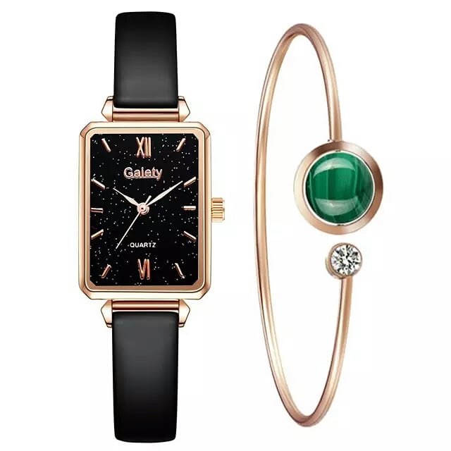 Gaiety Brand Women Watches Fashion Square Ladies Quartz Watch Bracelet Set Green Dial Simple Rose Gold Mesh Luxury Women Watches
LINK:s.click.aliexpress.com/e/_AcRunK