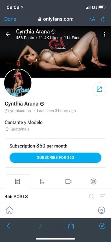 Arana onlyfans cynthia Hacked cynthiaarana