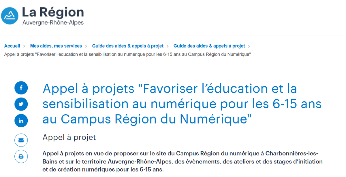 💡Vous proposez des évènements / stages ludiques et créatifs d’initiation au #numérique pour les 6-15 ans ? 🤖💻🔧
Candidatez jusqu'au 9/05 à l'appel à projets du <a href="/CampusRegion/">Campus Région du numérique</a> ! 👇
auvergnerhonealpes.fr/aide/490/289-a…
#education #sensibilisation #robotique #code #3D #mixite
<a href="/auvergnerhalpes/">Auvergne-Rhône-Alpes</a>