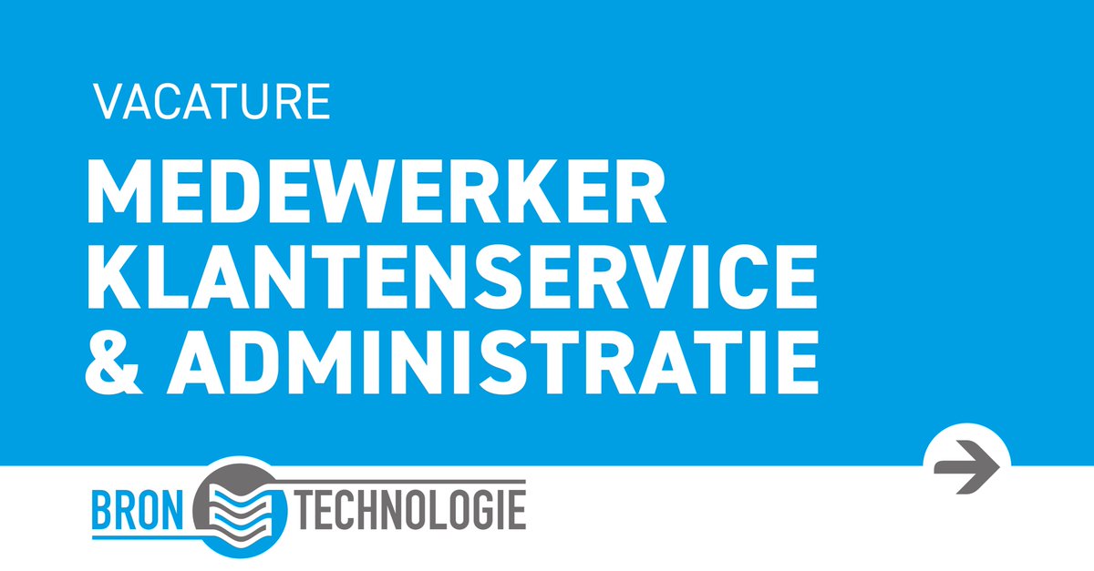 Wordt jij onze nieuwe collega bij BRON|TECHNOLOGIE? Kijk op: brontechnologie.nl/werken-bij/vac…