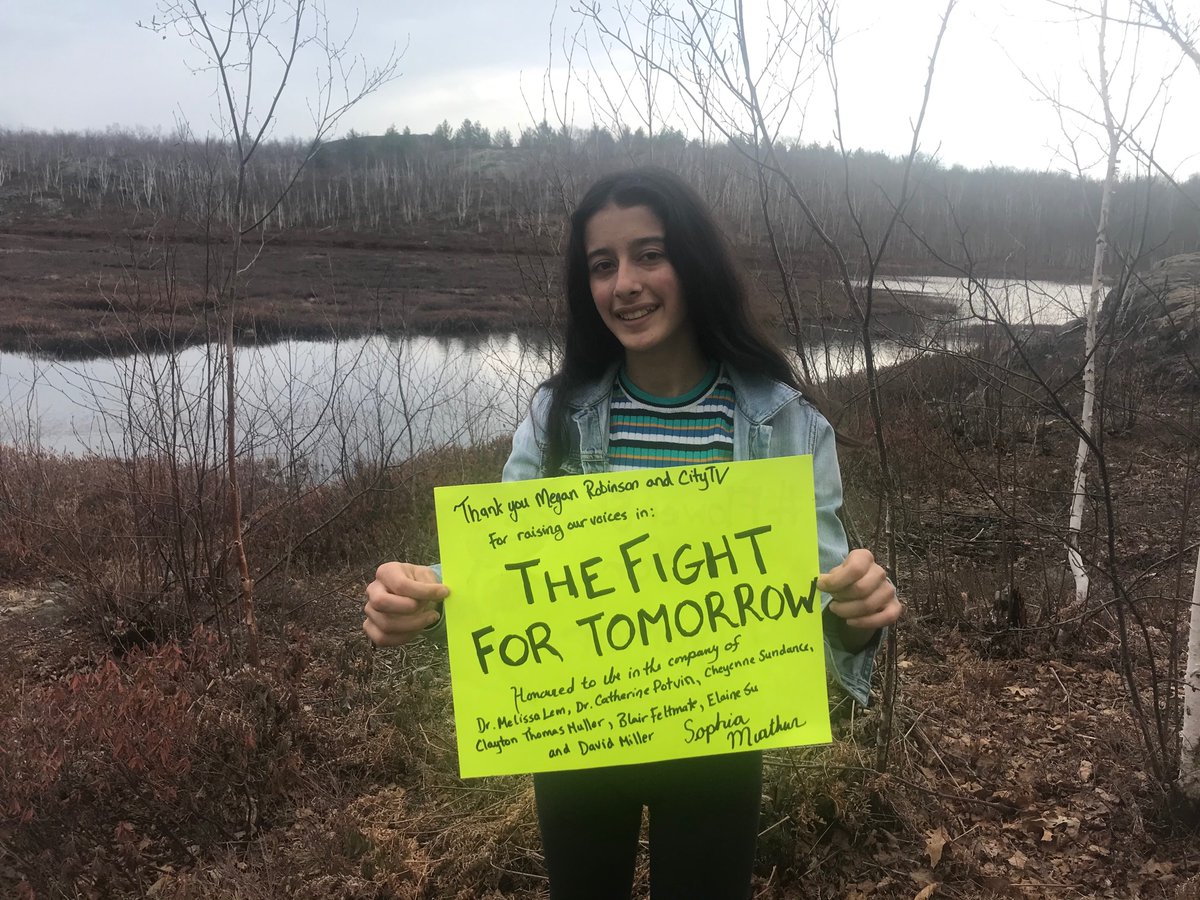 sophiamathur's tweet photo. @RobinsonMegan @iamdavidmiller @CreeClayton @Melissa_Lem Week 127 #FridaysForFuture
Thanks🙏Megan &amp; City TV for bringing our voices in Sudbury to 🇨🇦🌍.
We are in a #ClimateEmergency &amp; need many people joining the #FightForTomorrow. This documentary will really help 🇨🇦🌎 listen to experts &amp; work together. 
Video
https://t.co/edBdt8WWZn https://t.co/kX5rQD5GMK