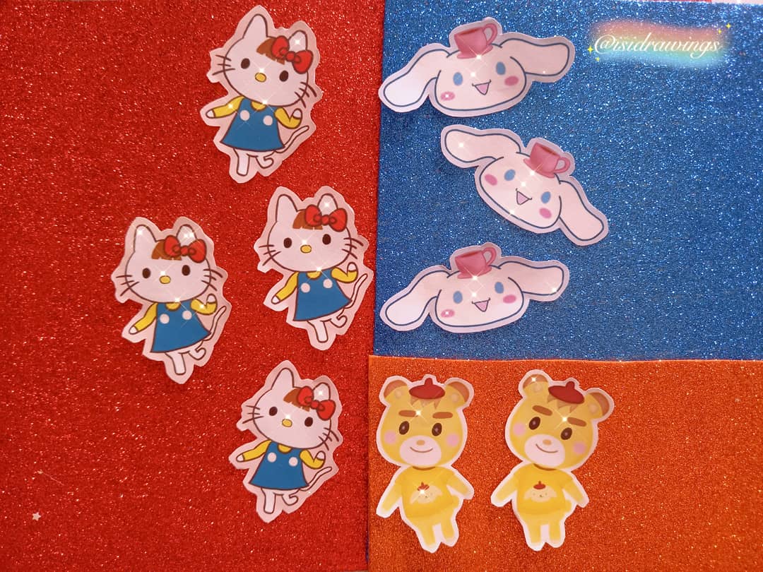 isidrawings's tweet photo. NEW stickers available❣❣ Katie as HKitty, Cinnamoroll as Chai &amp; more Martys!!! 
• DM me to order some (I have other villagers too) 📩
• Worldwide shipping

RT❔
#acnh #sanrio #AnimalCrossing #acpc #animalcrossingstickers #acnhart #acnhcommission https://t.co/YMi37Q4akK