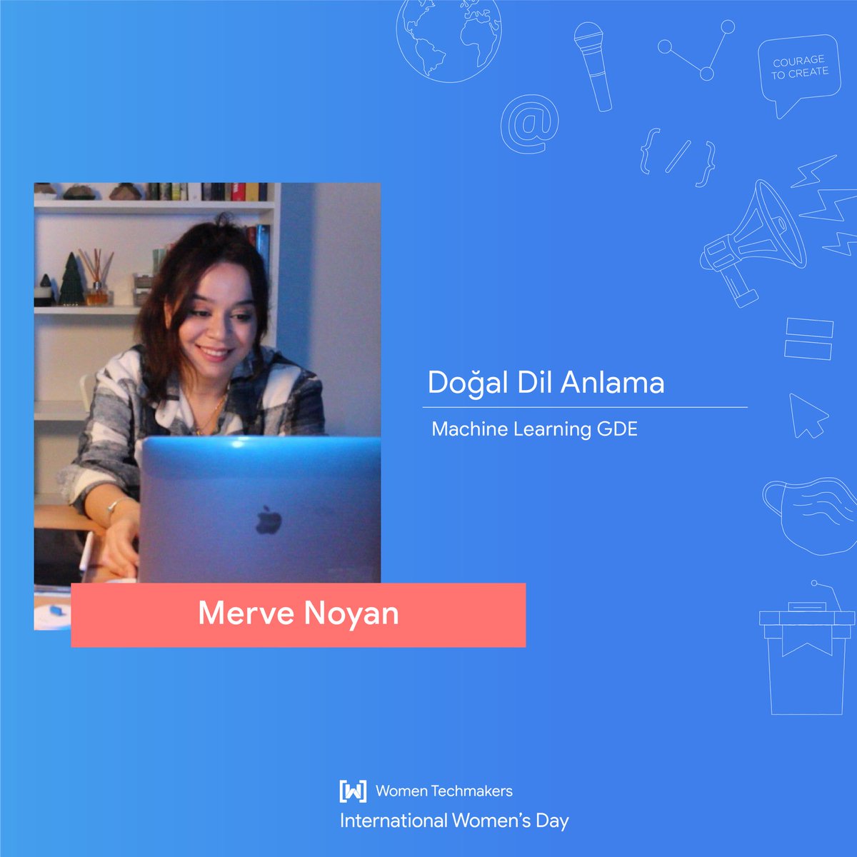 wtmedirne's tweet photo. 📢Women Techmakers Ekipleri ve Türkiye’deki kadın geliştiriciler olarak bu yılki International Women’s Day etkinliğimizin sıradaki konuşmacısını sizlerle paylaşmaktan büyük mutluluk duyuyoruz! https://t.co/Kt0ySpiuyp