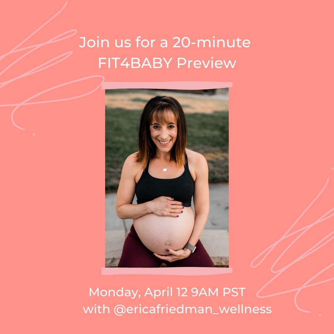 Excited to join <a href="/FIT4MOMhq/">FIT4MOM</a> #SanDiego LIVE next Monday for a #Fit4Baby preview class on Instagram. Join us at 9 am PST for 20 minutes of movement :) #prenatalfitness #pregnancyworkout