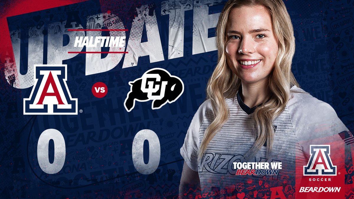 ArizonaSoccer's tweet photo. The Cats and Buffs are tied nil-nil at the half!

#BearDown | #ExperienceItYourself https://t.co/5ENrpaIGC4