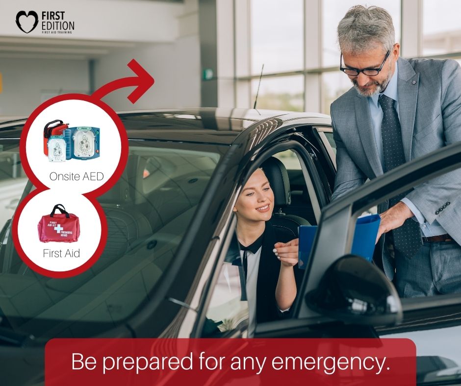 #HeartAttacks can happen anywhere!

Shopping for a car, at a restaurant, a walk in the park or even sitting at home. Be prepared for an emergency wherever you are with our Onsite AED Ready Pack! Crafted for the ordinary responder.

firsteditionfirstaid.ca/product/hearts… 

#AED #beprepared
