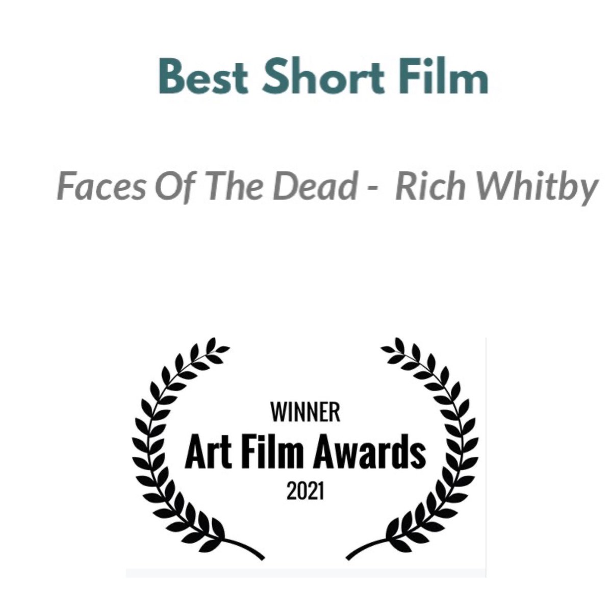 Thank You so much Art Film Awards for awarding Faces Of The Dead your Best Short Film of the Month ...... 
#ArtFilmAwards #filmfestival #filmfestival2021 #shortfilmfestival #shortfilms @CassieHodges25 @HoulihanActor @fostwrite @funky_sputnik