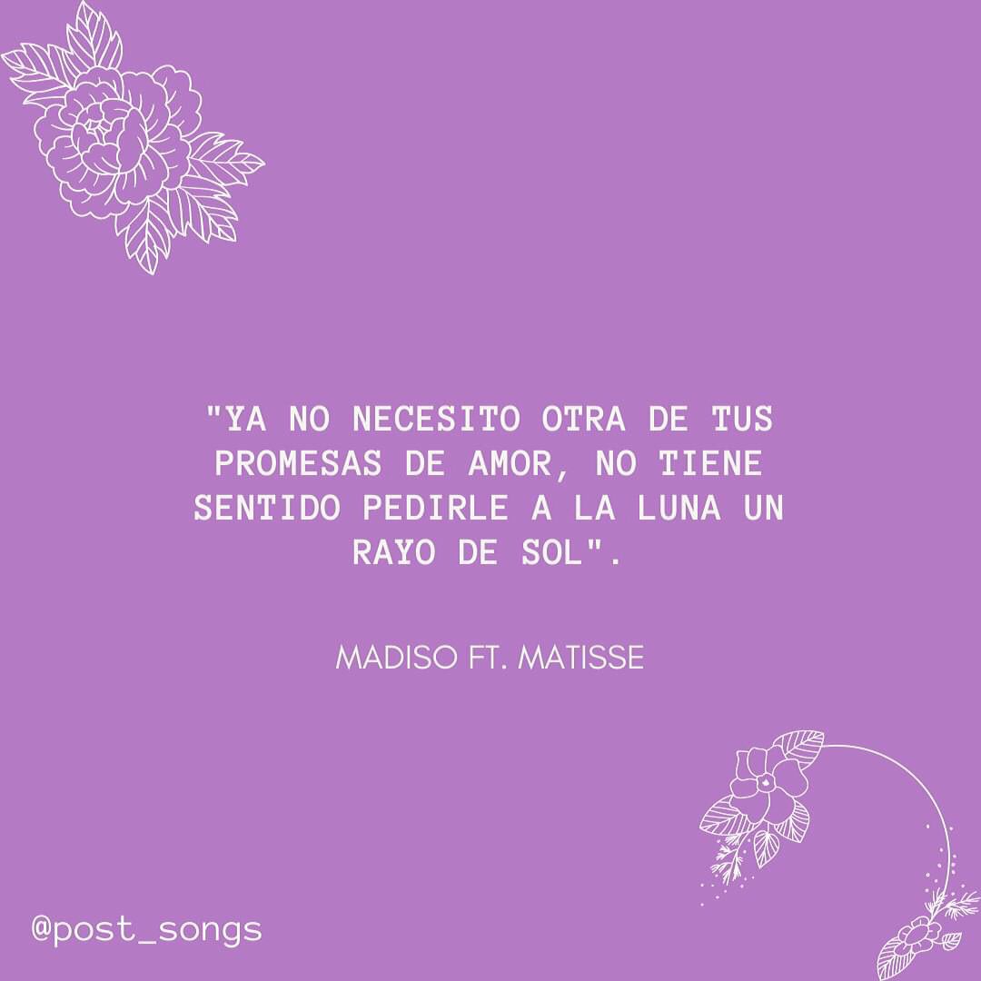 post_songs's tweet photo. "¿Por qué lloras? Si jamás abriste el corazón". 

@matisse_mx ft. Madison

#Madison #Matisse #PorQuéLloras #Quotes #PostSongs https://t.co/2q1D3139d7