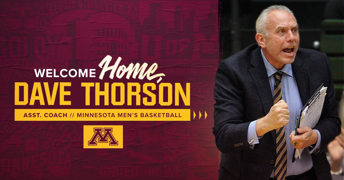 GopherMBB's tweet photo. Welcome (back) to Minnesota! @CoachBenJohnson adds Dave Thorson and Jason Kemp as assistant coaches. 

🔗 https://t.co/GqRuRCo8Vh https://t.co/MbnArFW2Xe