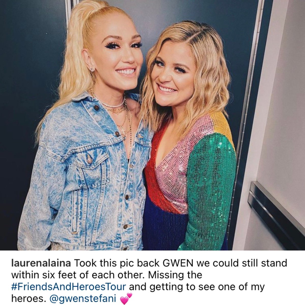 I came on the bus and she was in her pajamas, and she was 'just a girl.' I was so excited, and she was so kind. ... People like Gwen Stefani helped me find my voice. ... I grew up really proud to be a woman because of songs like "Just a Girl." - Lauren Alaina