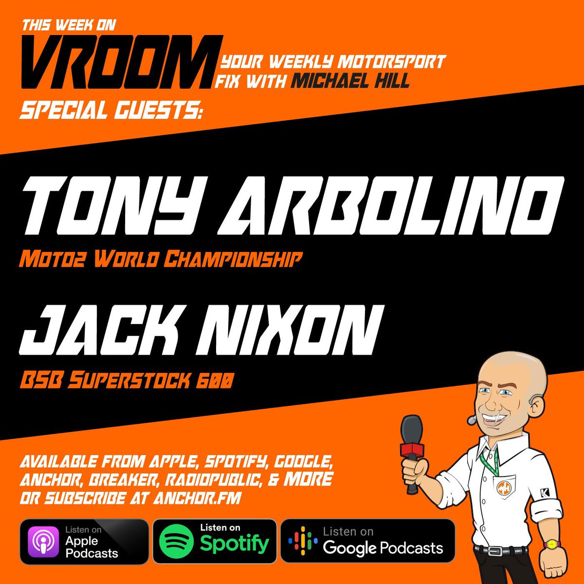 A slightly shorter but nevertheless exciting show this week as the #VroomPodcast speaks to rising #BSB star <a href="/jacknixon1469/">Jack Nixon</a> and the 2020 #Moto3 runner-up <a href="/TonyArbolino/">Tony Arbolino</a> who is racing this season in #Moto2 

anchor.fm/vroom-podcast/…