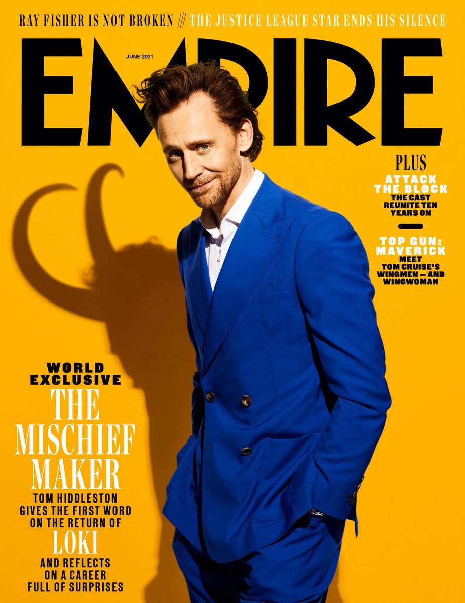 filmes_e_filmes's tweet photo. Tom Hiddleston รฉ capa da nova ediรงรฃo da @empiremagazine.
๐ธ Fotos por Steve Schofield.
O ator britรขnico se prepara para a estreia de "Loki", sรฉrie original da @disneyplus, que chega em junho na plataforma.๐ฝ๐ฟ๐ฅ
#empire #tomhiddleston #loki #steveschofield https://t.co/6RA28QUEsr