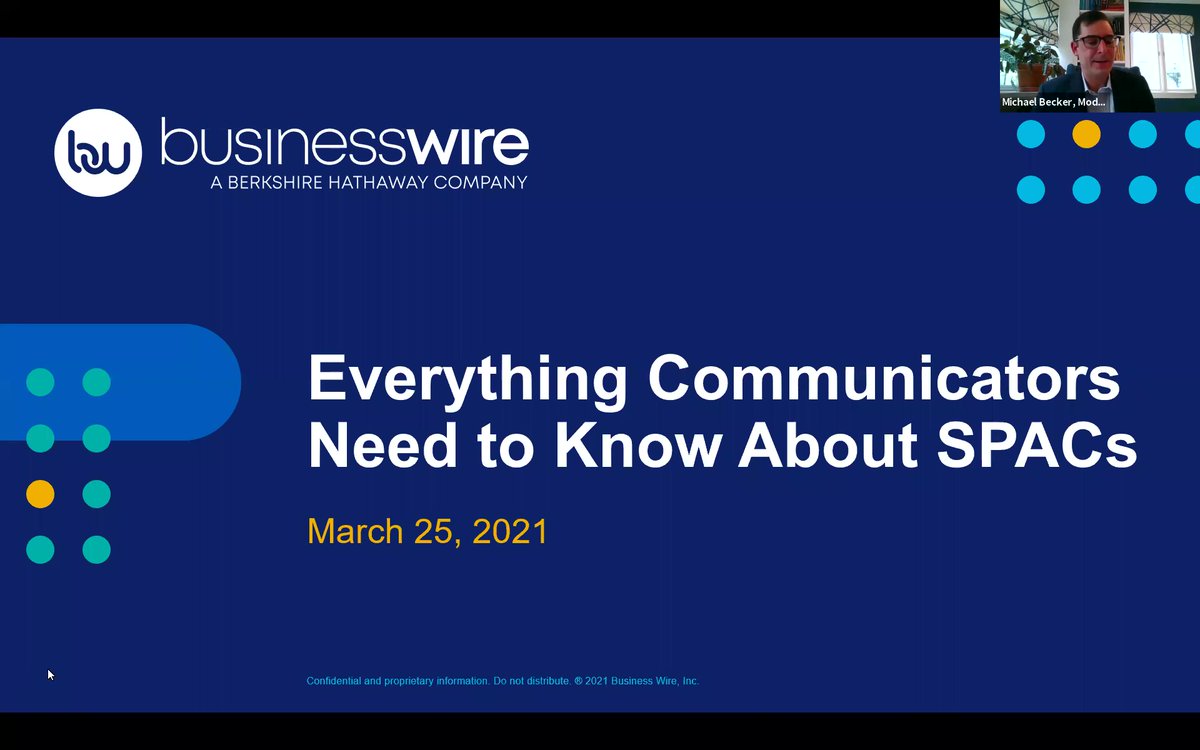 BusinessWire's tweet photo. ICYMI: Everything Communicators Need to Know About SPACs. Watch our on-demand webinar featuring Don Duffy @ICRPR, @Mhiggins @RSEVentures, & @NYSE @CSaacke #investorrelations #SPAC #PR #SPACnews https://t.co/m02jbkVLnT https://t.co/pPPrgPxUPD