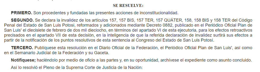 JonathanLpezTor's tweet photo. Hoy se publicó en el DOF la sentencia de la @SCJN que le corrige -por fin- la plana al @CongresoEdoSLP por legislar lo que #NODEBE, en materia de #desapariciónforzada de personas. Deberían saber qué pueden legislar y qué no, mínimo.
https://t.co/srUGP0AAo5 https://t.co/O0uv7GPVpb