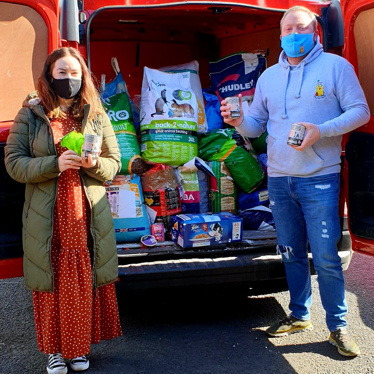 PlayforStrays (@playforstrays) on Twitter photo We're delighted to have brought a van load of food, cat litter, small animal bedding and toys to the guys of Friends of Rescue
Included was circa 600 tins of dog food from Jollyes - The Pet People, bags of dogfood etc., from @amazonsmile <a href="/PhostersFM/">Phosters FM Ltd</a> and individual donations 💜🐾 We're delighted to have brought a van load of food, cat litter, small animal bedding and toys to the guys of Friends of Rescue
Included was circa 600 tins of dog food from Jollyes - The Pet People, bags of dogfood etc., from @amazonsmile <a href="/PhostersFM/">Phosters FM Ltd</a> and individual donations 💜🐾