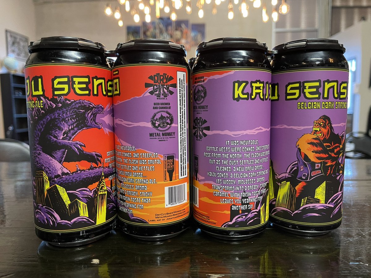New beer today!  #kaiju Senso, dark strong Belgian ale made in collaboration with <a href="/DryCityBrews/">Dry City Brew Works</a>.

Stop by both breweries to get each of the unique labels for this monster of a brew!