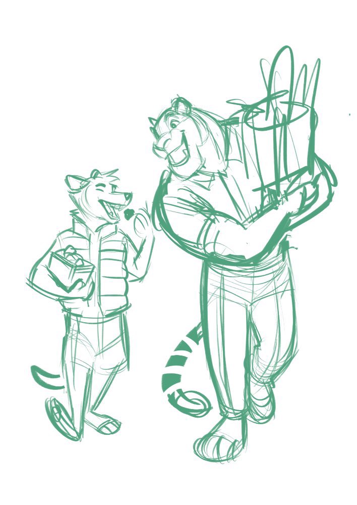 ritwells's tweet image. commission sketch vs the final piece !