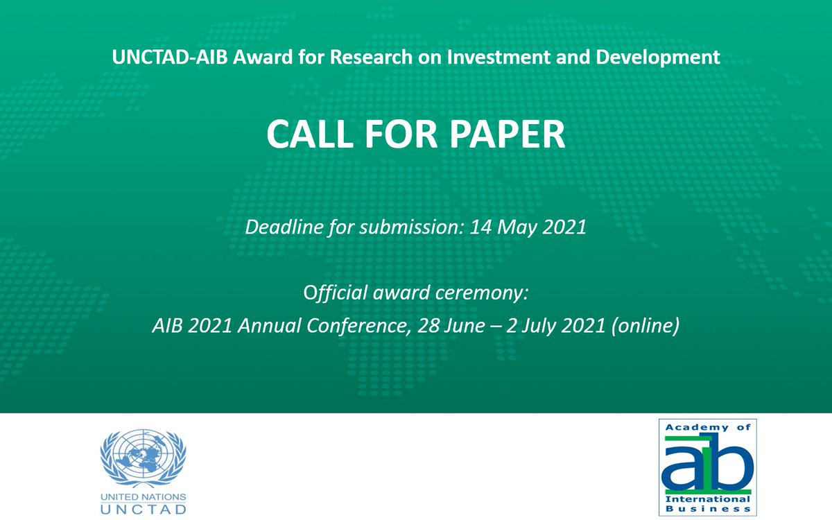 Inviting young academics to submit their research work on the development impact of multinational enterprises and international investors

Learn more at: unctad.org/meeting/unctad…