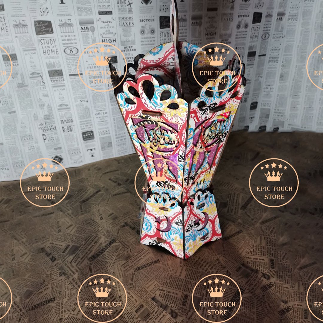 الفانوس السدادسي ٤٠ سم ❤️
٣ جوانب مطبوعة و اضاءة و صوت 💝