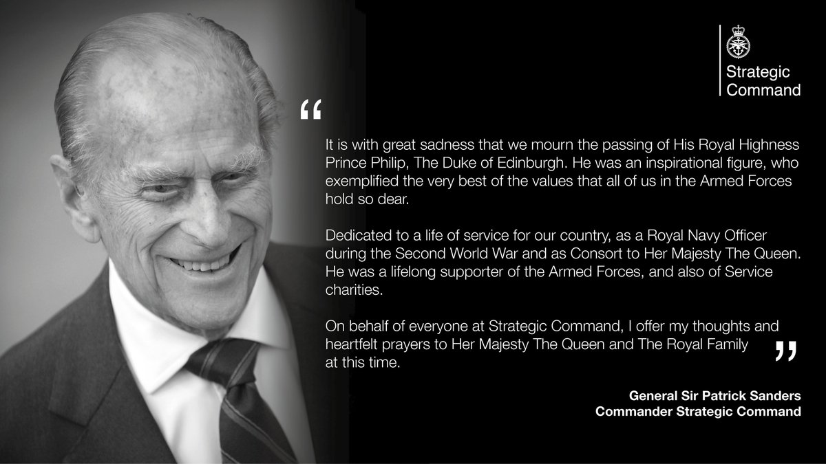 Commander Strategic Command's tribute to HRH The Duke of Edinburgh.