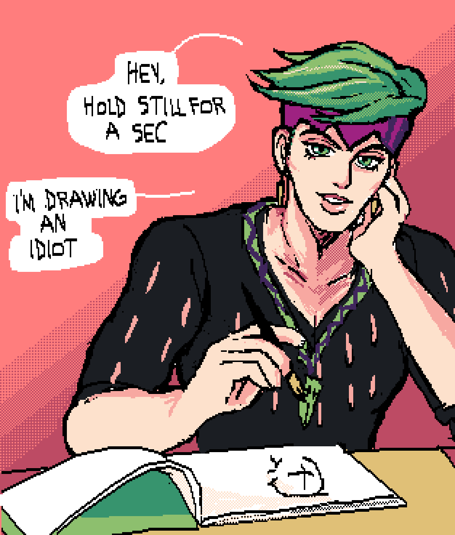 cookie_pixel's tweet photo. stress-relief drawing man
#jjba #rohankishibe #岸辺露伴 https://t.co/zyIiI4Mwdp