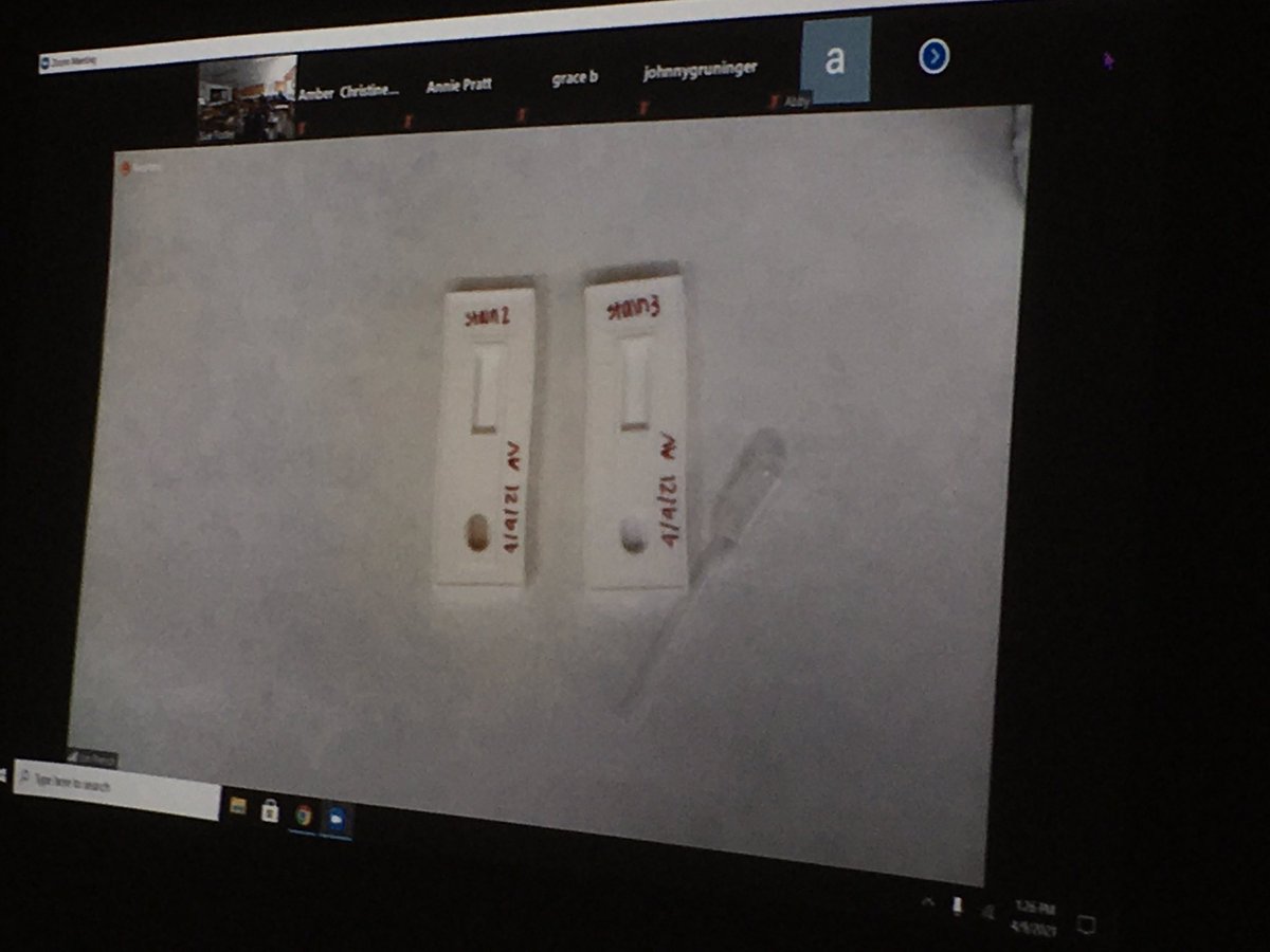 MPHScienceDept's tweet image. Pandemic science teaching continues to challenge. Today, however, was a smashing Forensics class success as we zoomed with Syracuse University students, who demonstrated forensic testing we can’t perform in the high school setting!