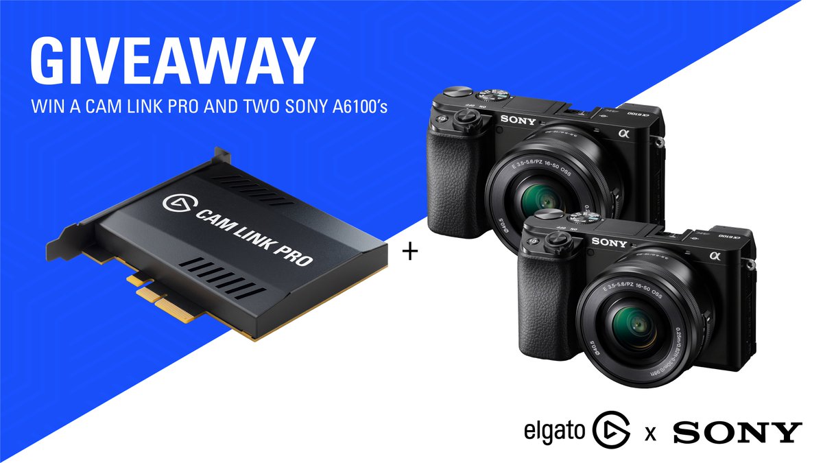 Elgato Giveaway Ready To Level Up Your Setup We Re Giving Away A Cam Link Pro And 2x Sonyalpha A6100s To One Lucky Winner To Enter T Co Ldmgnliykr T Co Tflvpsslqi