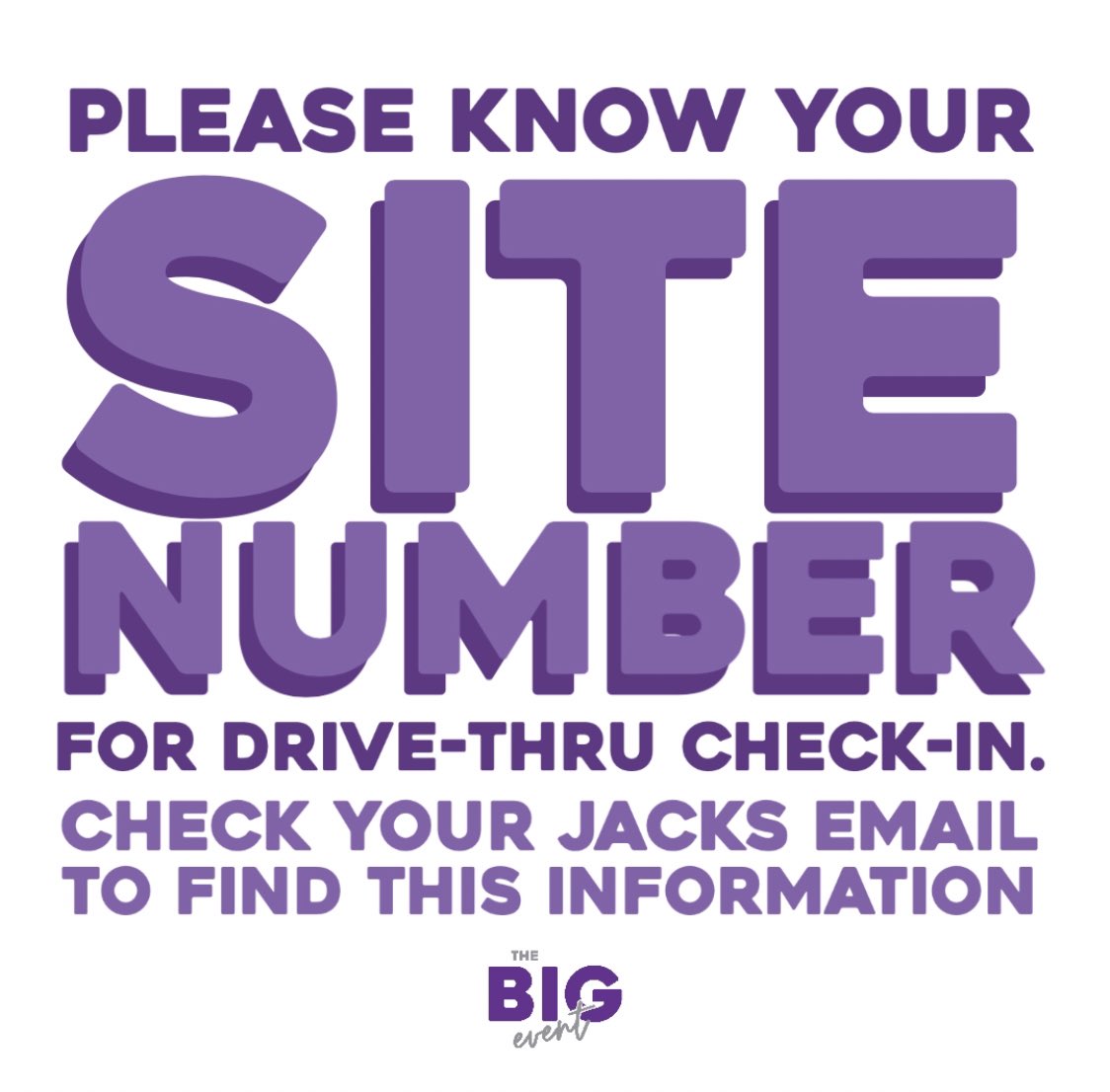 !!ATTENTION!!
Please know your site number tomorrow!! It will help check in go much smoother! You can find all of the information you need in your jacks email!! If you have any questions feel free to DM us!! #givebacktonac #axeem #sfasuthebigevent