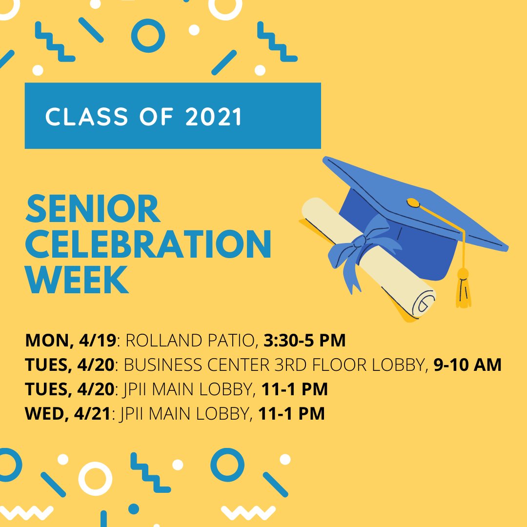 USF_CareerHelp's tweet photo. Mark your calendars!📆

April 19th-21st we will be celebrating all our seniors graduating this semester during Senior Celebration Week. 
🎓🎓🎓🎓🎓🎓
#GoCougs https://t.co/DftamE2U9o