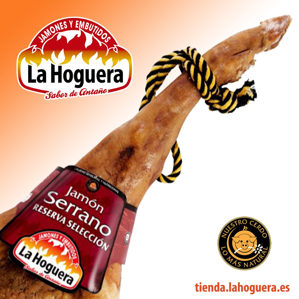 ELaHoguera's tweet photo. El Jamón Serrano Reserva Selección se elabora de manera artesanal controlada en todas sus fases (engorde, despiece, curación) que garantiza su calidad.
Jamonero de regalo.🎁
🛒 https://t.co/q4SjbbMevS
#EmbutidosLaHoguera #JamonSerrano #JamonReserva #Gastronomia #Jamon https://t.co/yyesbmmN7x