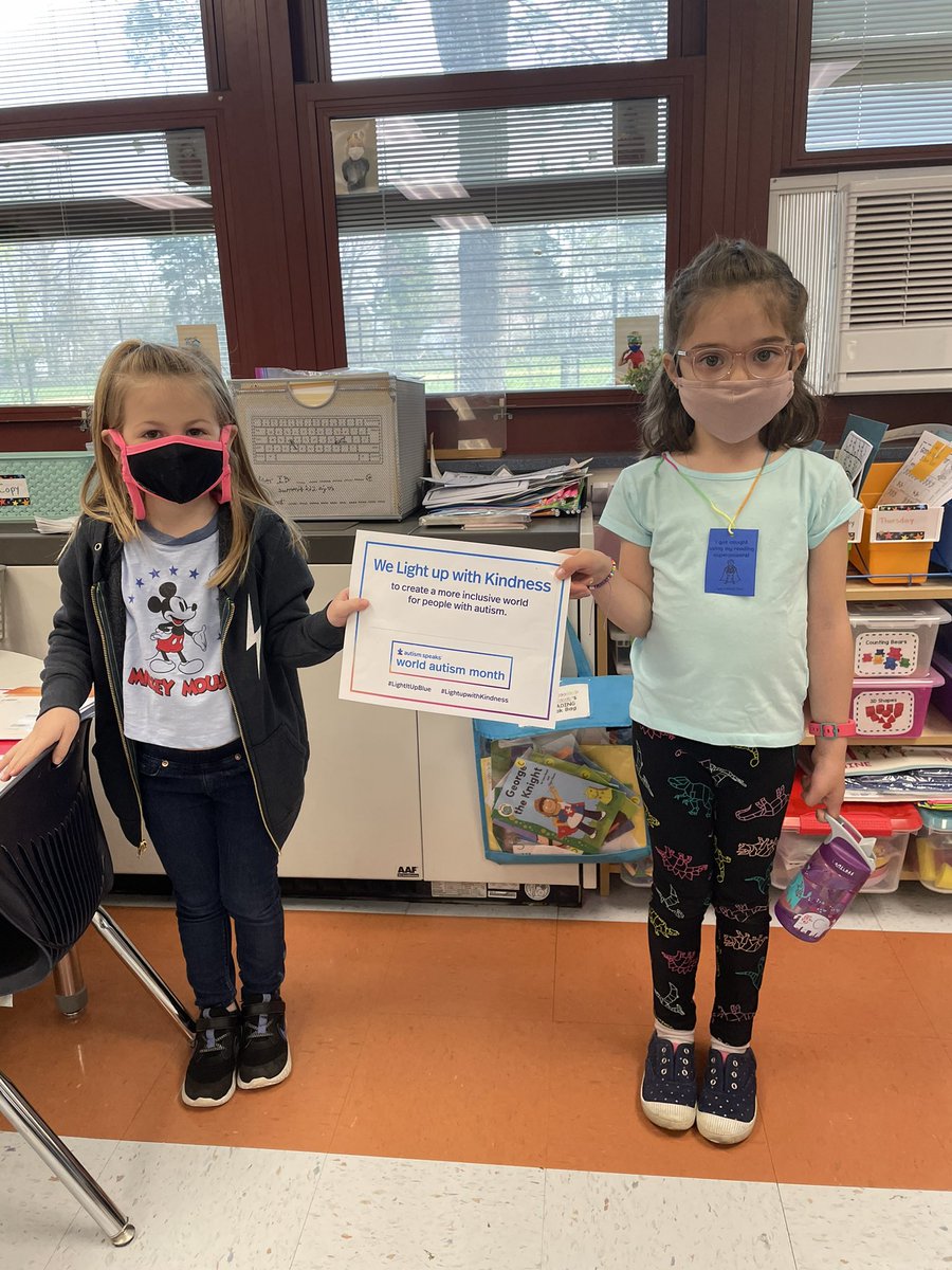 klaifskinders's tweet photo. My class was so excited to “light it up blue” today in honor of Autism Awareness Month! “We’re all different in our own ways!” - anonymous kindergartener 💙 #Kindergarten #WPCwildcatstrong https://t.co/rEAmVZqKX2