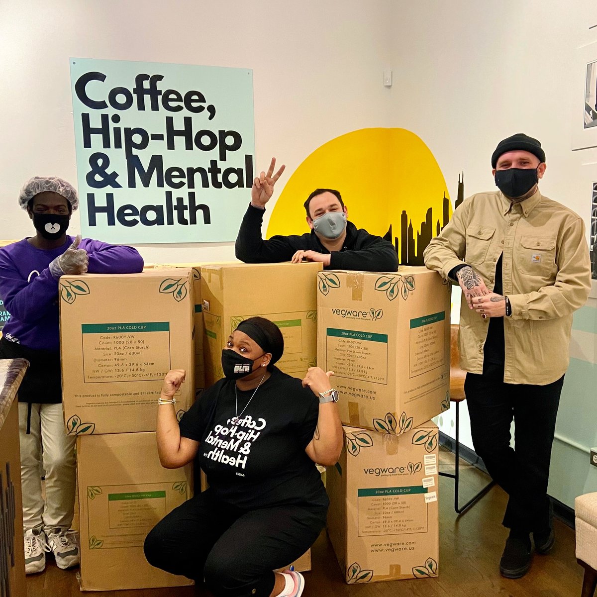 we are thrilled to have been able to help out our friends over at Coffee, Hip-Hop, & Mental Health in support of their goal to sell 10,000 cups of coffee by September 1st to Normalize Therapy in the black communities of Chicago. 🤝 #itsoknottobeok #partnersinprevention #chicago