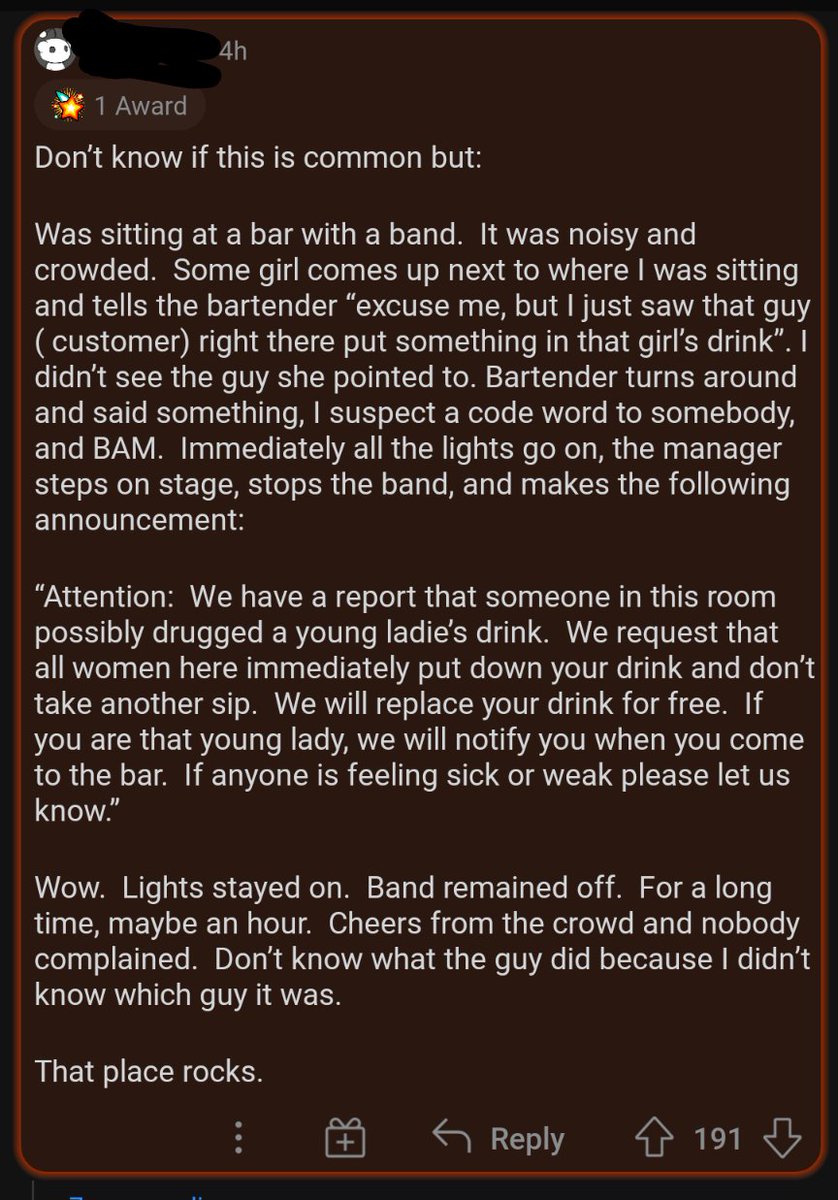 This is how it should work. Bar owners and tenders, take note.