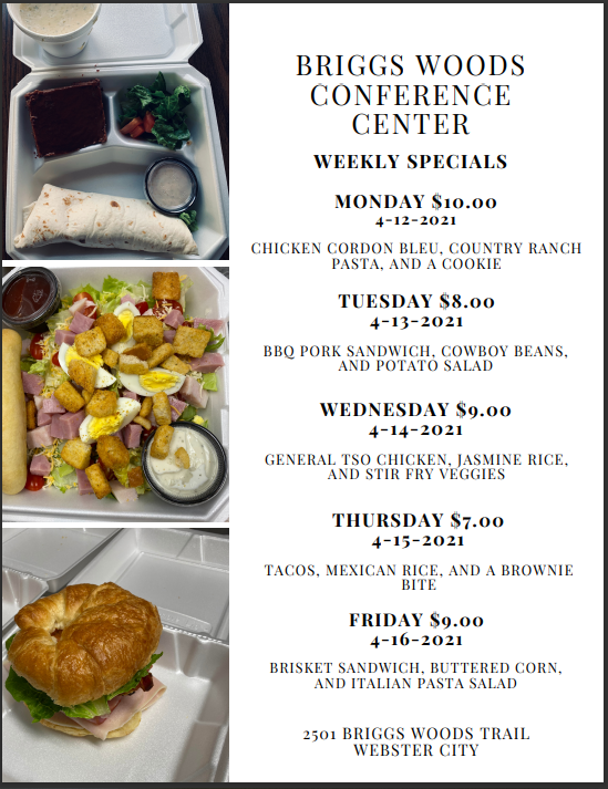 CenterBriggs's tweet photo. Here is next week's menu!!! Call us at 515-832-9572 to place your Go-Meal order!! https://t.co/fjxVCD0RdF