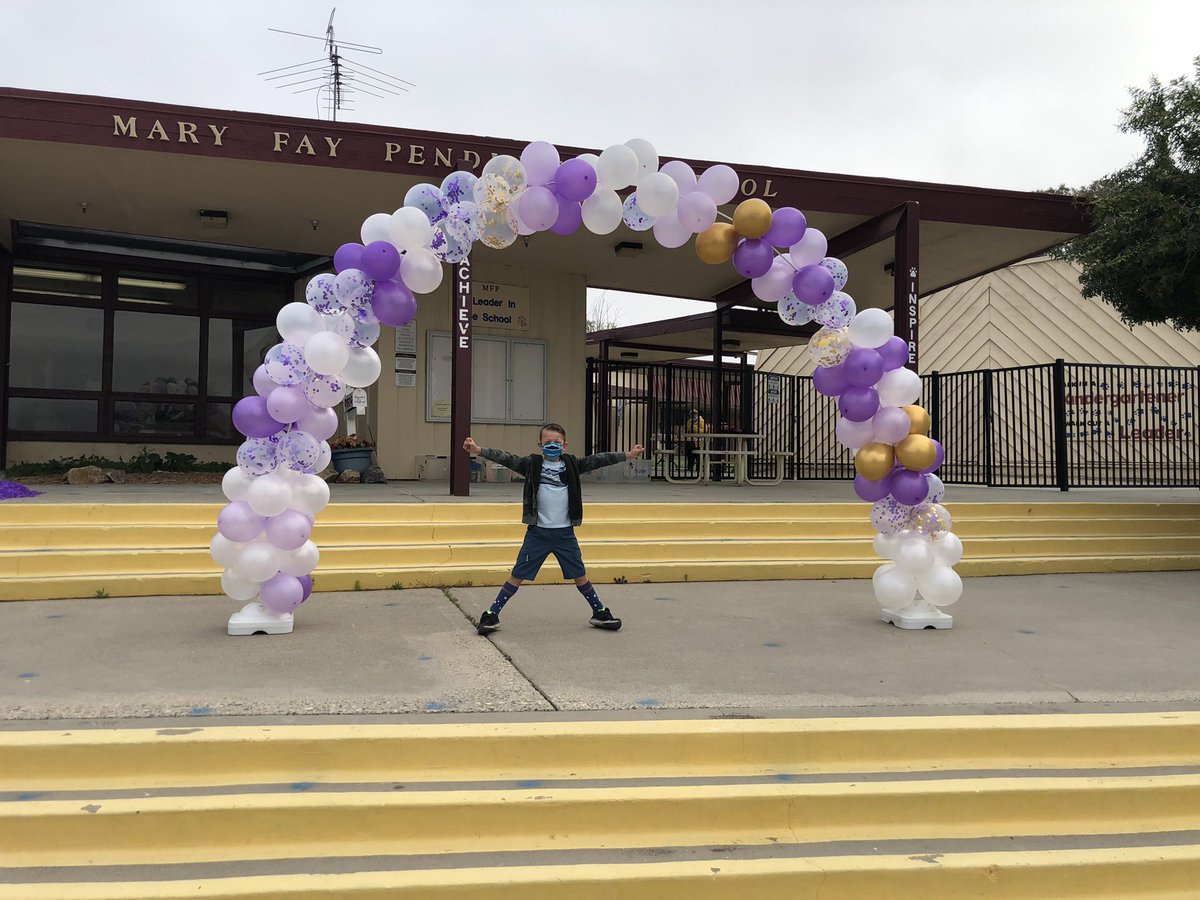 April is designated as the Month of the Military Child. We honor the dedication and hard work of our military connected families. Today, MFP opened with music and a balloon arch. #FUESD #THEMARYFAYWAY
