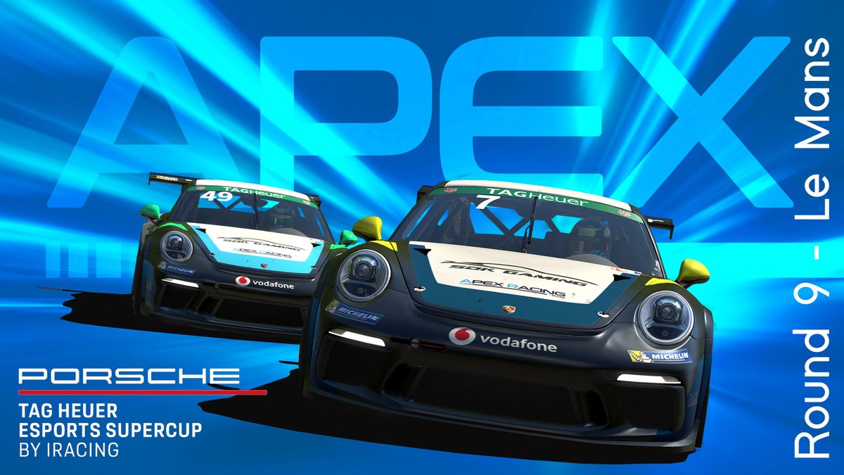 Apex Racing Team (@apexracingteam) on Twitter photo R9 of the <a href="/iRacing/">iRacing</a> <a href="/Porsche/">Porsche</a> TAG Heuer Esports Supercup on Saturday and we're off to Le Mans 🇫🇷
<a href="/JeffGiassi/">Jeff Giassi</a> and <a href="/JamieFluke/">Jamie Fluke</a> take on the draft monster Circuit de la Sarthe without <a href="/Yohann_Harth/">Yohann Harth</a> 😟
Watch our Live POV Team stream on Twitch
🖥️twitch.tv/apexracingtv
#nevernotracing R9 of the <a href="/iRacing/">iRacing</a> <a href="/Porsche/">Porsche</a> TAG Heuer Esports Supercup on Saturday and we're off to Le Mans 🇫🇷
<a href="/JeffGiassi/">Jeff Giassi</a> and <a href="/JamieFluke/">Jamie Fluke</a> take on the draft monster Circuit de la Sarthe without <a href="/Yohann_Harth/">Yohann Harth</a> 😟
Watch our Live POV Team stream on Twitch
🖥️twitch.tv/apexracingtv
#nevernotracing