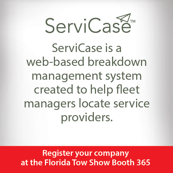 sureEcosystem's tweet photo. Stop by booth 365 at the Florida Tow Show® and register your company for a free listing on ServiCase.  See more at https://t.co/YiX7gdEJ10 https://t.co/KuiFDAVYIm