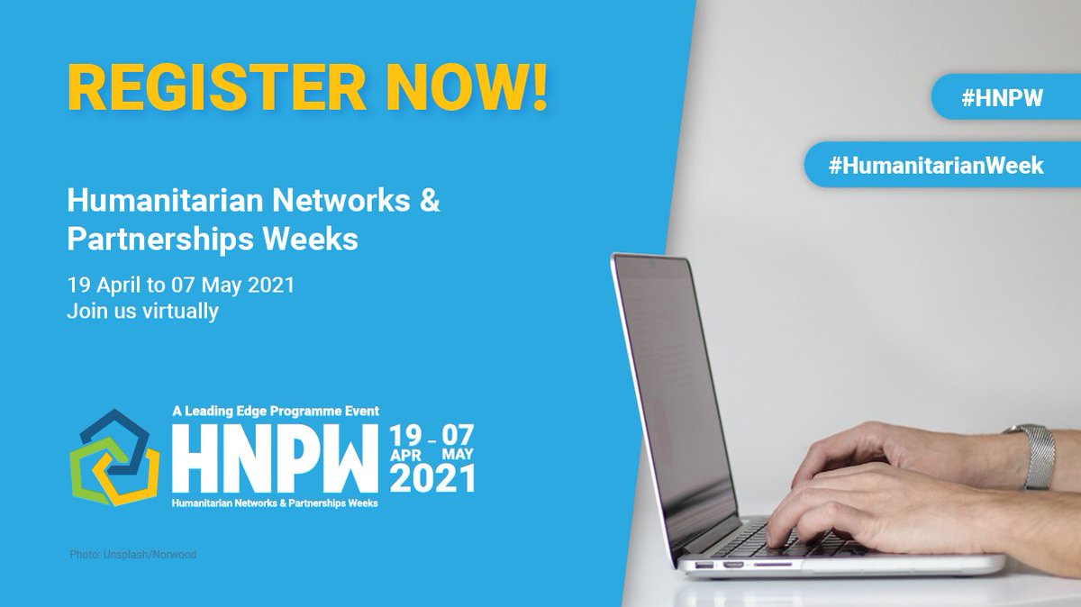 The Humanitarian Networks &amp; Partnerships Weeks #HNPW is the largest event on emergency preparedness &amp; humanitarian response.
 
🗓️ This year's virtual edition will take place from 19 April - 7 May. 

More from <a href="/LEP_HNPW/">Humanitarian Networks and Partnerships Weeks</a>: hnpw.org #HumanitarianWeek